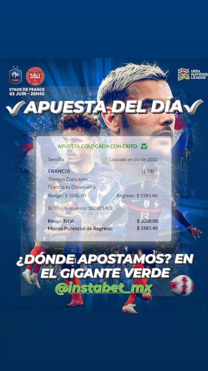 Infiltradopick's tweet photo. ✅ JUGADAS DEL DÍA ✅

¿Será que la podamos volver a reventar en @InstaBet_mx? 🔥 https://t.co/i2uedW1m1a