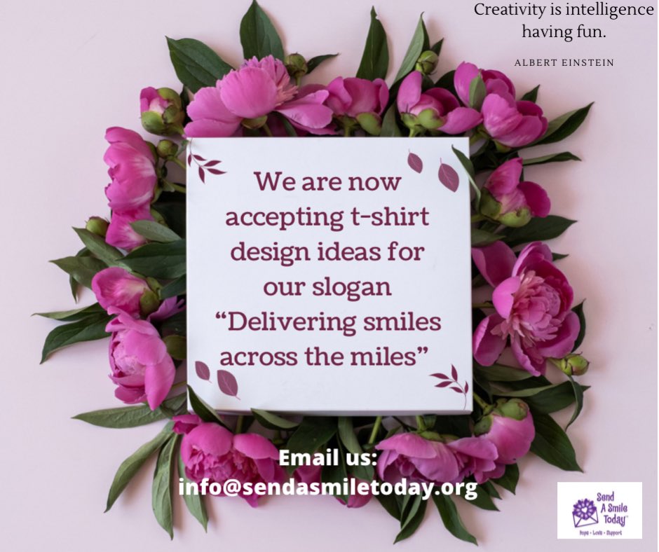 SendaSmileToday's tweet photo. Would anyone like to help? 

#sendasmiletoday 
#tshirtdesign 
#tshirtfundraiser https://t.co/I3CVl5I2i5