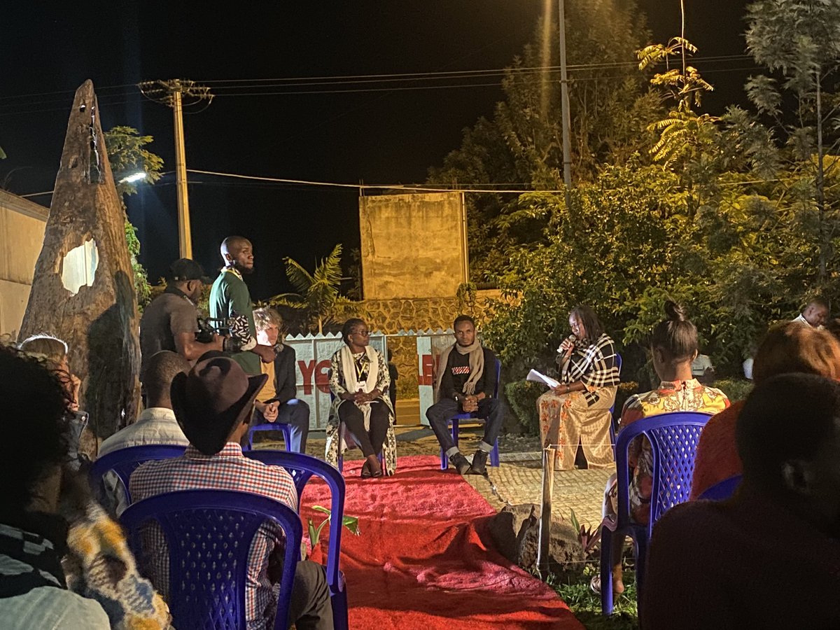NLenRDC's tweet photo. Première projection du film « Stop Filming Us but Listen » de la réalisatrice @betty_vivuya et produit par @Yole_Africa à Goma. @NLkinbrazza y a été représenté par Mr Jan van Renselaar. https://t.co/55IDHeYwqr