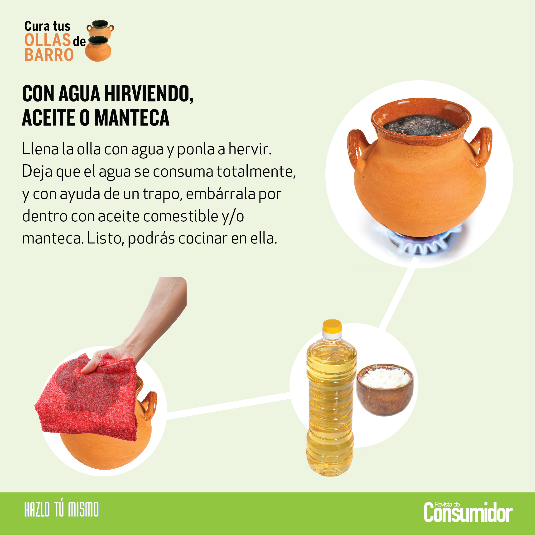 Cómo curar una olla de barro?