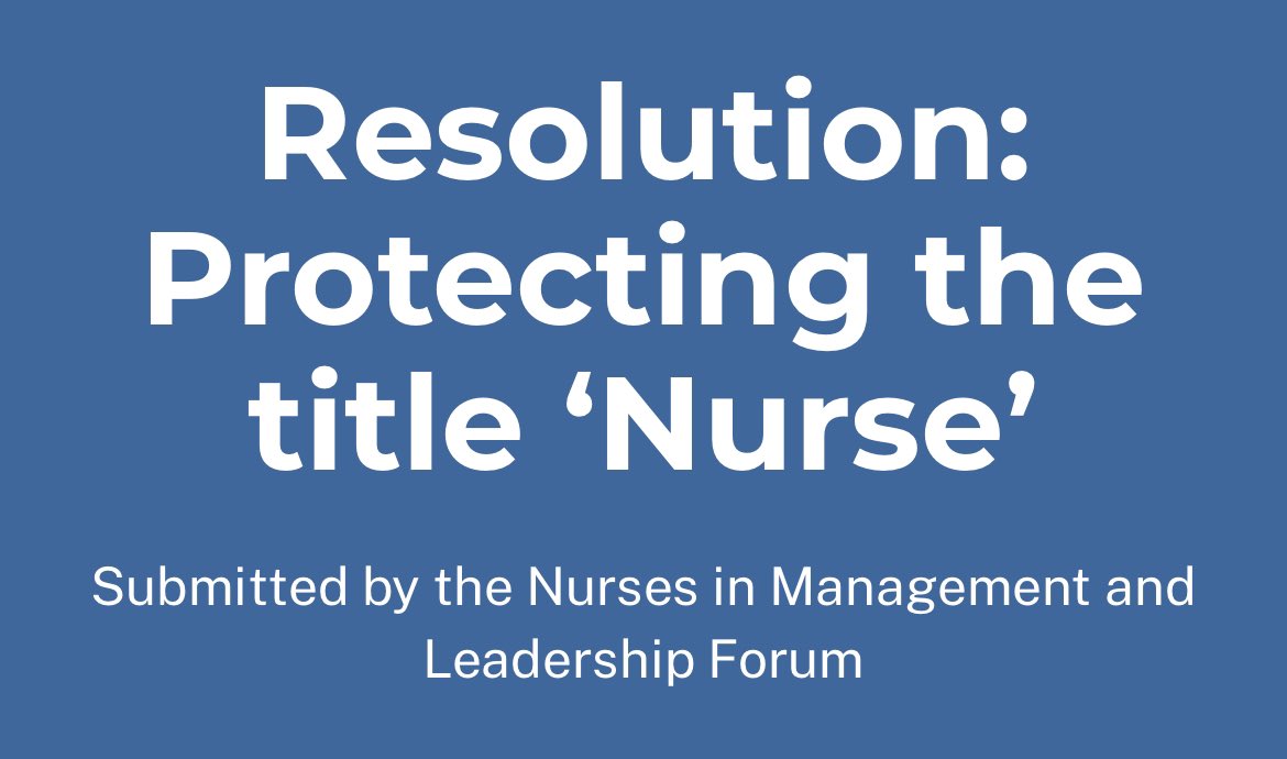 RCN Nurses in Management and Leadership Forum (@rcnmandlforum) on Twitter photo 🧵(1/22)
Did you know anyone can use the title ‘Nurse’ as it's not protected or regulated?
‘Registered Nurse’ is; ‘Nurse’ isn't.
The public is used to hearing RNs referred to as the ‘Nurse’ & nurses.
<a href="/protectnurse/">#ProtectNurse</a> <a href="/DawnButlerBrent/">Dawn Butler ✊🏾💙</a> #ProtectNurse #PatientSafety #RCNMandL #RCN22 🧵(1/22)
Did you know anyone can use the title ‘Nurse’ as it's not protected or regulated?
‘Registered Nurse’ is; ‘Nurse’ isn't.
The public is used to hearing RNs referred to as the ‘Nurse’ & nurses.
<a href="/protectnurse/">#ProtectNurse</a> <a href="/DawnButlerBrent/">Dawn Butler ✊🏾💙</a> #ProtectNurse #PatientSafety #RCNMandL #RCN22