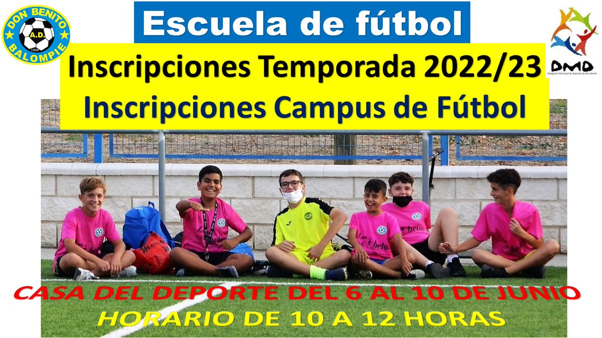 ABIERTO EL PLAZO DE INSCRIPCIÓN PARA LOS CAMPUS DE FÚTBOL 7 Y FÚTBOL SALA⚽️⚽️🥅🥅
