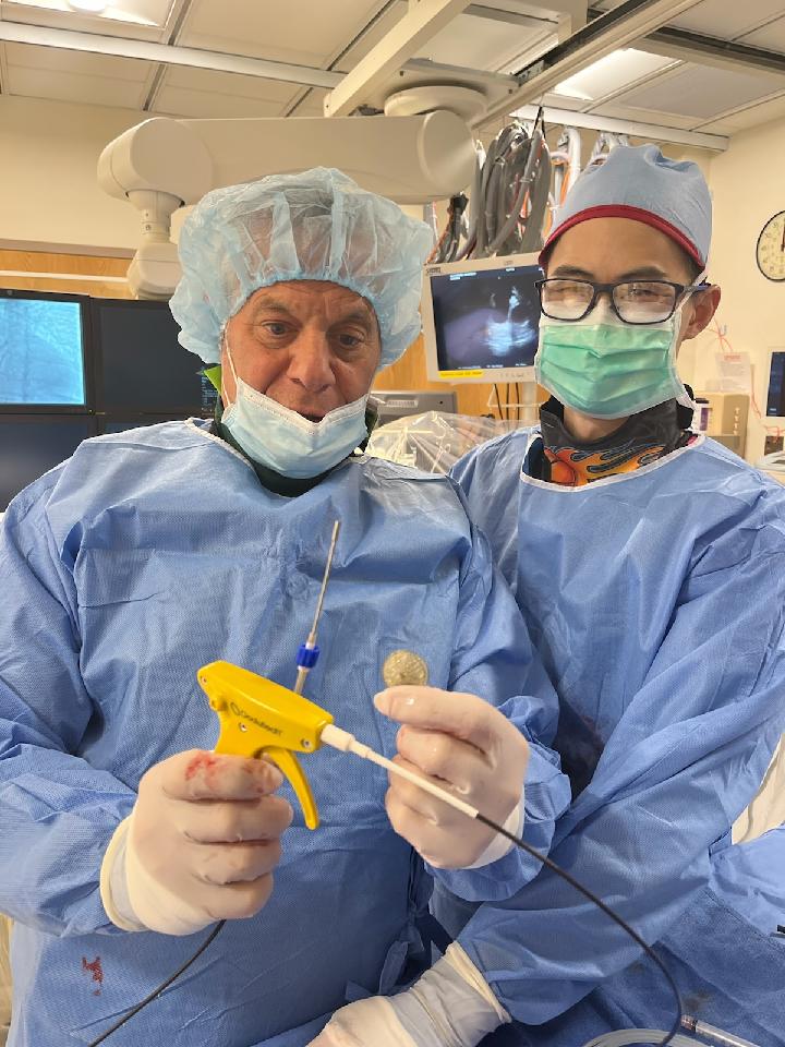 the Tufts Cardiac Catheterization Lab is proud to be the 1st site in North America to implant the Occlutech PFO occlusion device within the Occlufex trial.