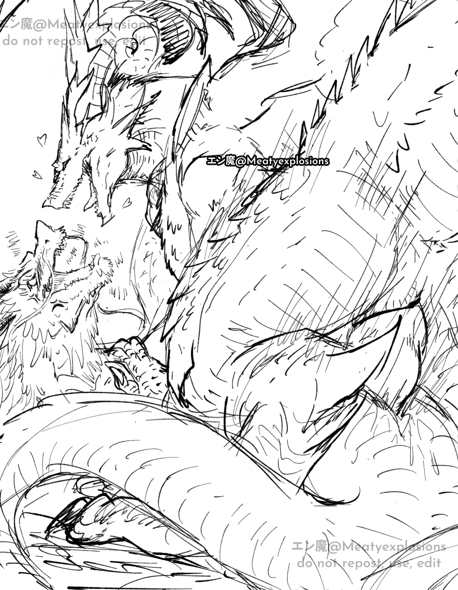 Meatyexplosions's tweet photo. [ R-18 ] ウィルルオ rkgk 
🐲🐉🔥🔥🍆🍆 https://t.co/OqMwb5tjUc