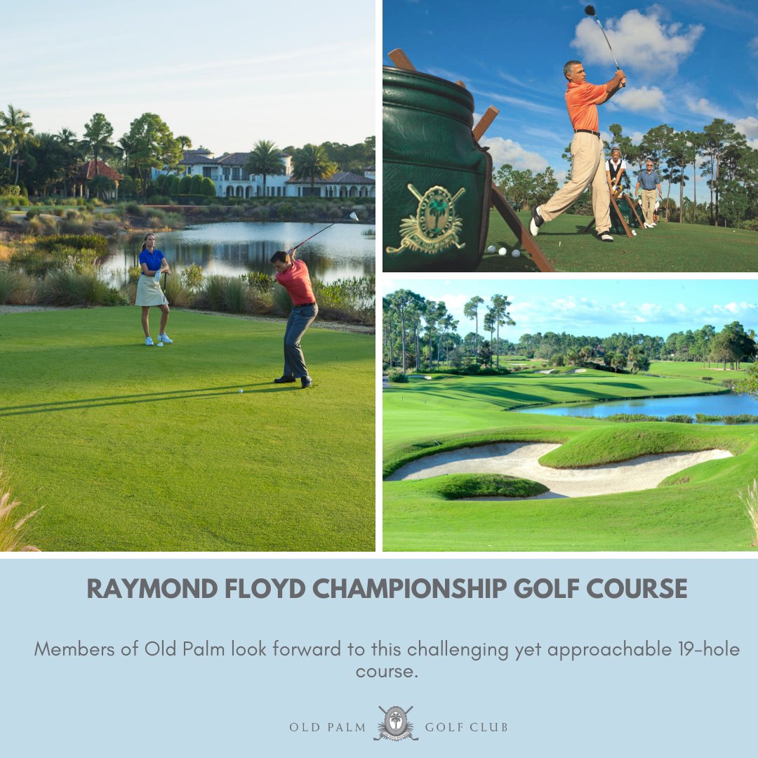 Resident members of Old Palm Golf Club look forward to this challenging yet approachable 19-hole course. If you are interested in moving to our private community, contact Old Palm Real Estate today → oldpalmgolfclub.com/buyers