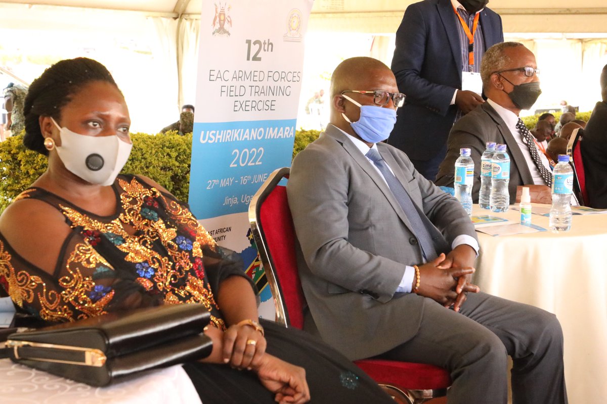 fdnbbi's tweet photo. Ouverture officielle de l’exercice «FTX USHIRIKIANO IMARA 2022 » dans les enceintes de Gaddafi barracks à Jinja en Ouganda. Le Secrétaire Permanent au MDNAC le Gén Maj Audace Nduwumunsi et le Chef adjoint de la FDNB le Gen Maj Jean Paul Habimana étaient conviés à ces cérémonies. https://t.co/79HSycTS4q