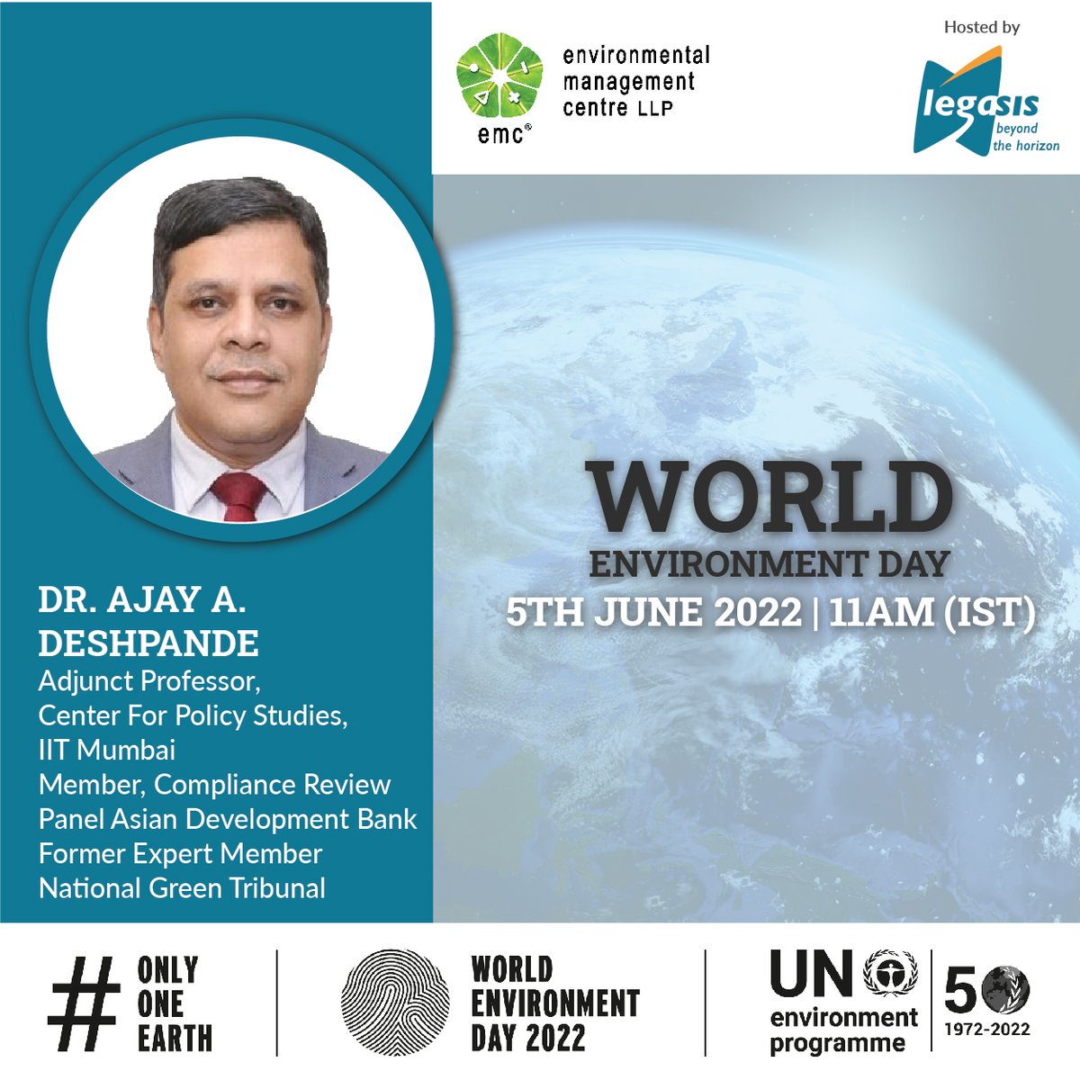 #WorldEnvironmentDay2022 -June 5, 11AM IST 
@Legasis &amp; @EMC_LLP
 <a href="/UNEP/">UN Environment Programme</a> Theme:  #OnlyOneEarth 
“#Statutory Role of #Directors in Environmental Protection: Does Failure to Protect #Environment Lead to Directors’ #Liabilities?” 

Register: bit.ly/3kMf04p