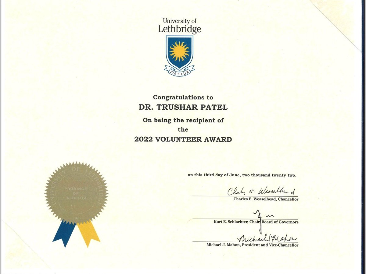 Trushar Patel, PhD, DSc 🇮🇳🇨🇦 tweet media