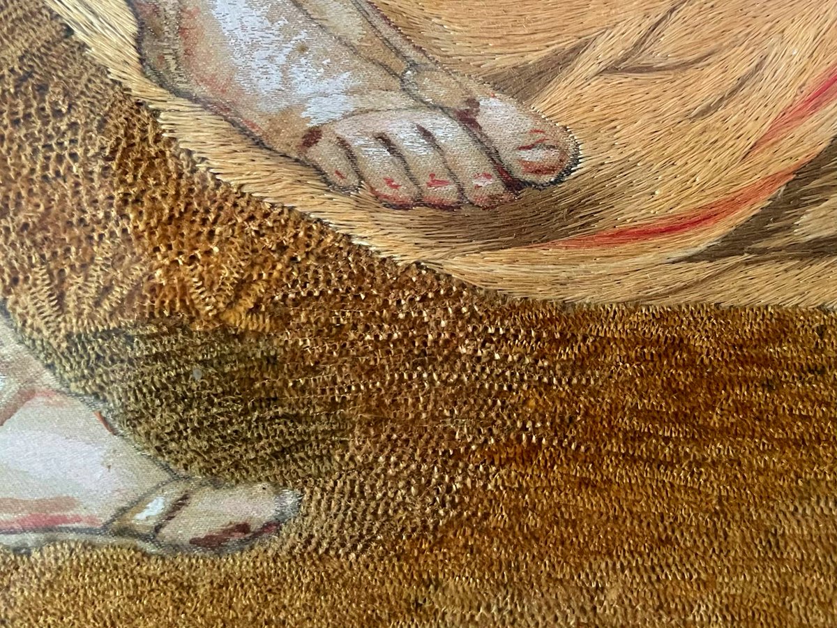 MonroeHistoryPA's tweet photo. It's that time of the week again - #MagnifiedMonday! Can you tell which artifact from our museum collection is pictured in this close-up view? Share your best guesses and check back tomorrow for the full image to be revealed. 🤔🔎🕵️‍♀️  #HistoricObjects #GuessingGame #StroudMansion https://t.co/cc28KSnyYT