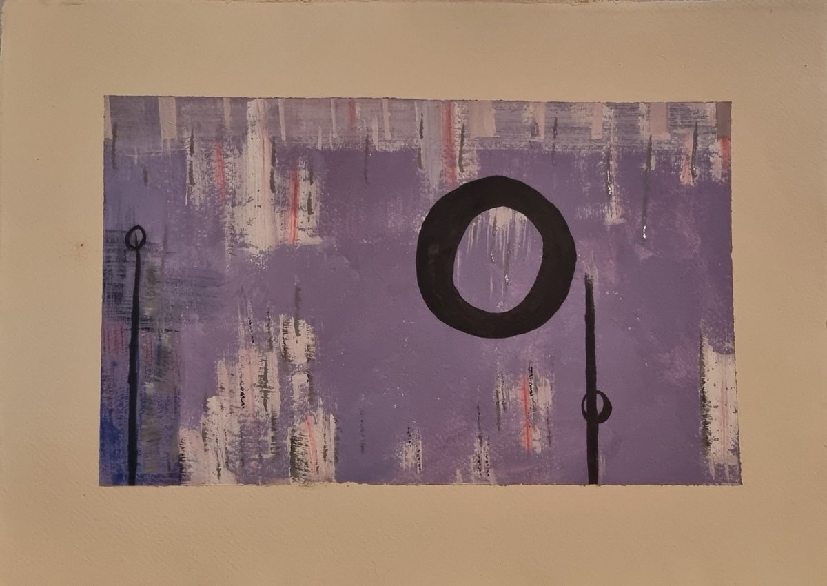 I'm trying to paint things that define me - in the style of abstract art - im so  out of my comfort zone I can confirm the earth is flat ...