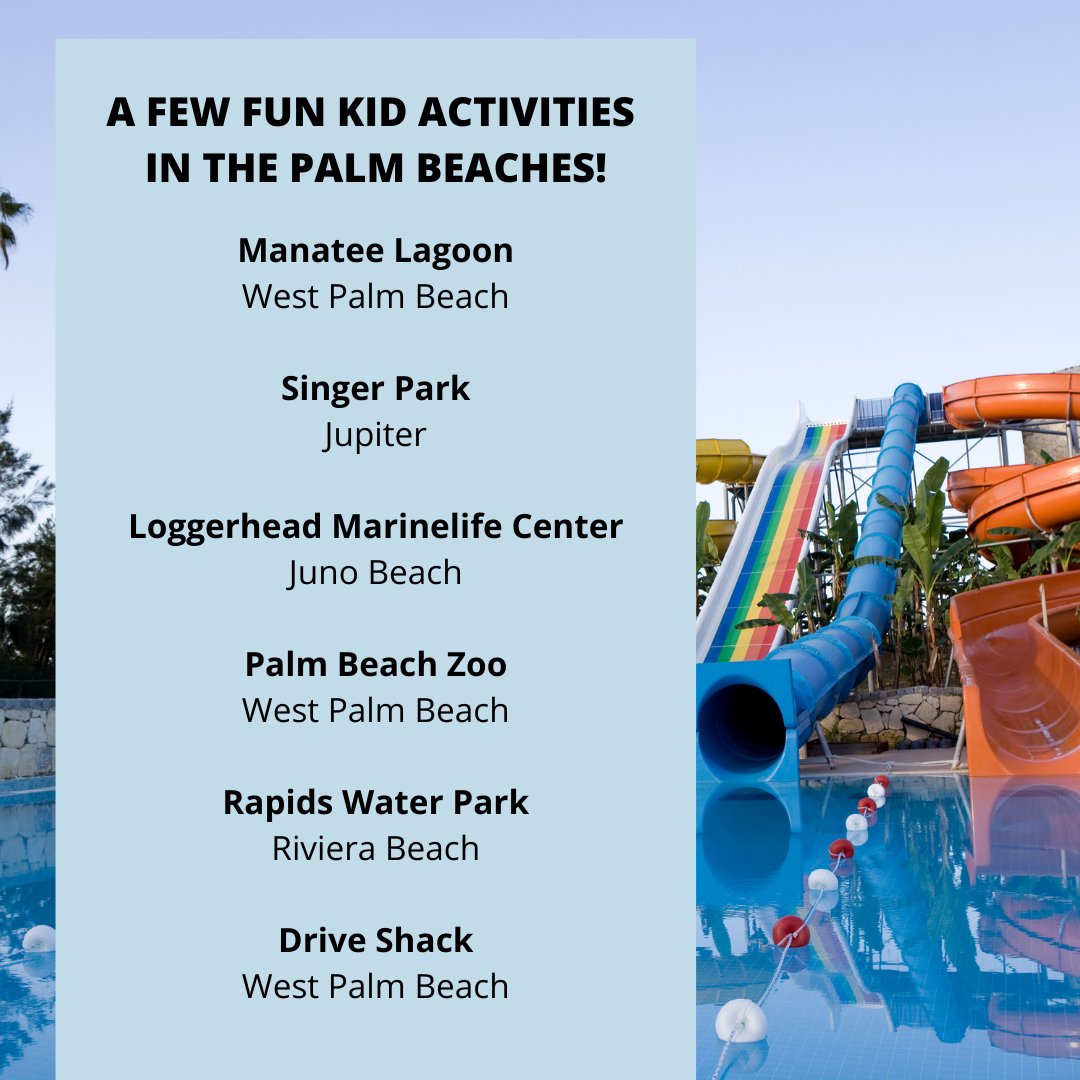 The Palm Beaches are filled with activities perfect for entertaining kids during the summer months. Cool off with the entire family with these fun activities near you!