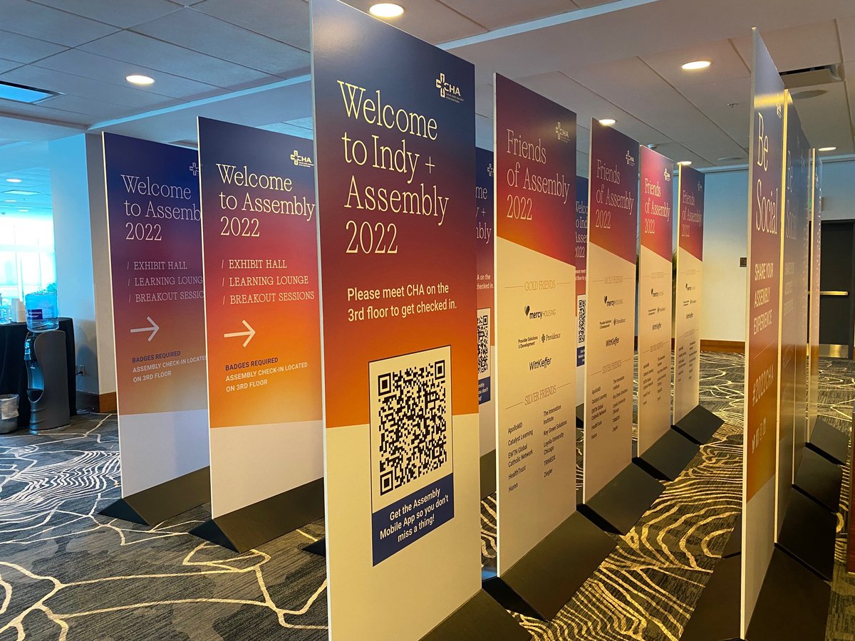 TheCHAUSA's tweet photo. Preparations for #CHA2022 Assembly are underway in Indianapolis for the kickoff on Sunday, June 5. We can’t wait to see you in person to RENEW, REIMAGINE and REJOICE in our commitment to the Catholic health ministry! https://t.co/sEJ8JgYpwL https://t.co/B8CN9uHIii