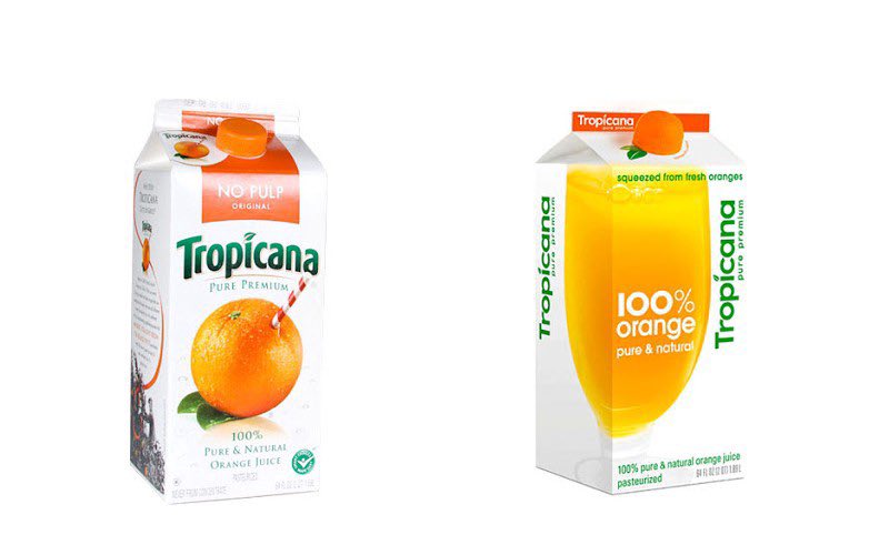 CarrieRosePR's tweet photo. They lost £30m in revenue a year after this rebrand. Eye tracking study proved that Tropicanas change in branding lost the ability capture its customers on the shelves

Sometimes sticking with what works is best https://t.co/nnGqKi7Wio