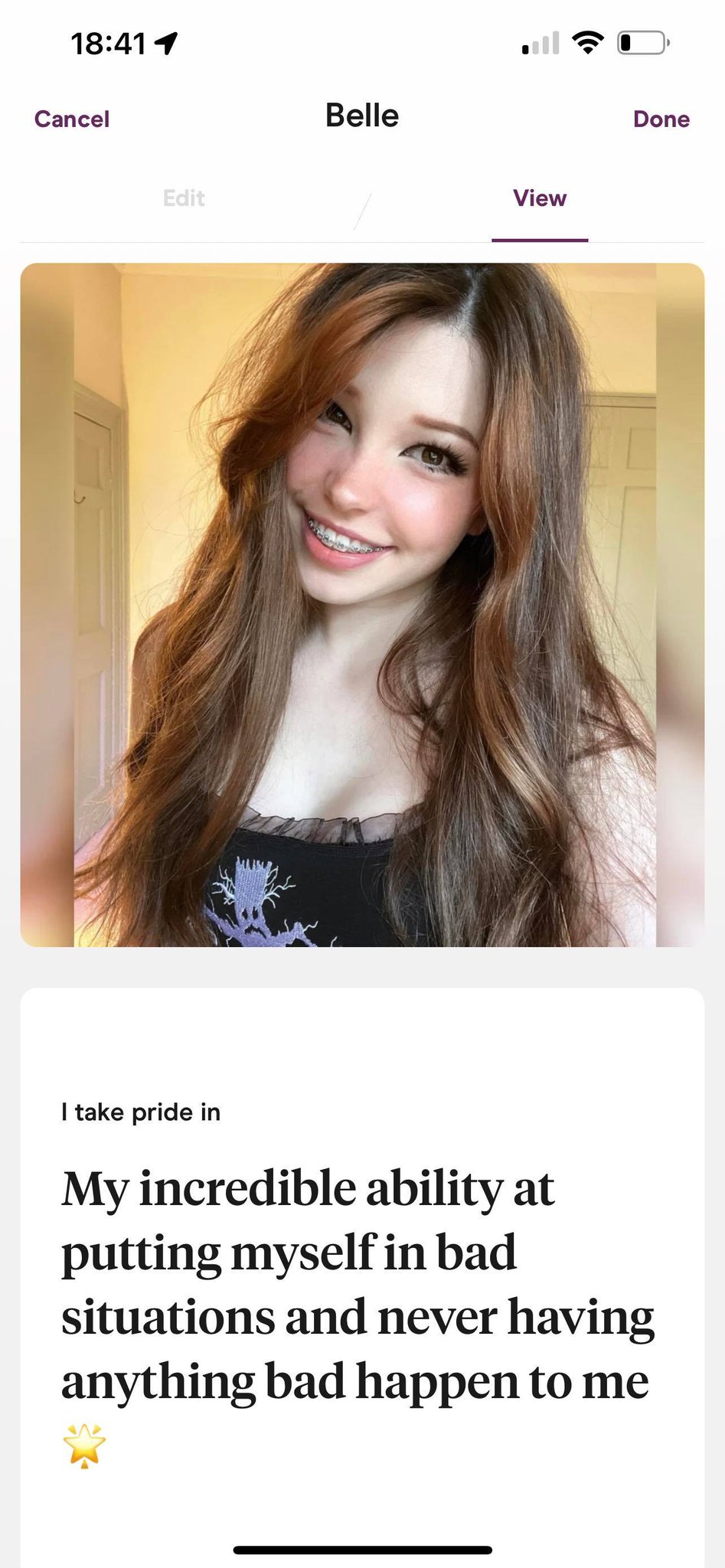 Belle Delphine on Twitter: "Send me what you'd write as your first