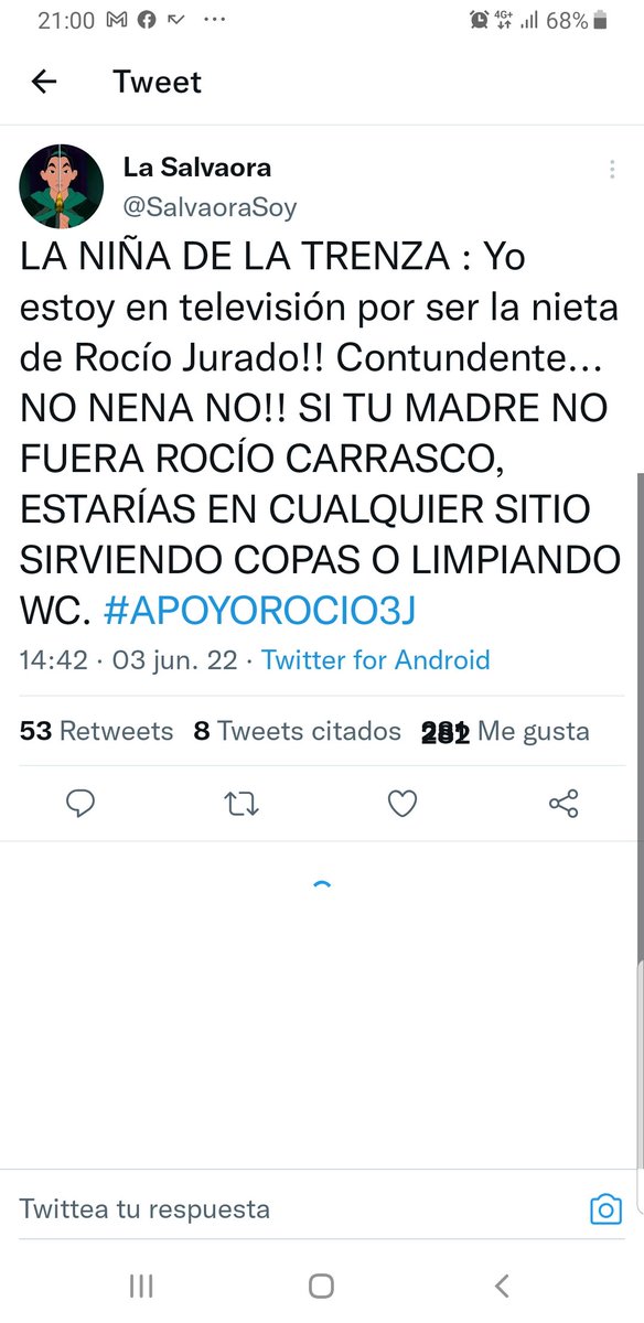 JarticaT's tweet photo. Enterá, que eres muy enterá, yo te digo aún más, RF trabaja en tv por su abuela pero sobre POR SU PADRE QUE LLEVA TRABAJANDO DE COLABORADOR 20 AÑOS, Y YA ES MAS FAMOSO QUE SU EX, QUE NO LA LLAMABAN NUNCA PORQUE DORMIA A LOS MUERTOS. Te enteras o te lo repito?
#YoMeRebelo3J https://t.co/03KWn8tJR8