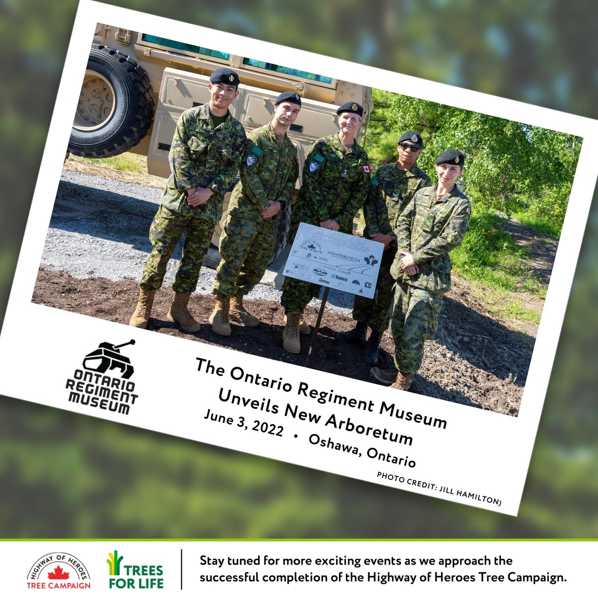 HOHTribute's tweet image. We're proud to participate in today's special ceremony to unveil the new 550-tree arboretum at Oshawa’s 
@ONTRMuseum. Read more about this special event on @CdnTreesforLife  #hohtribute #treesforheroes #WeRemember 
treesforlife.ca/tfl-update-202…