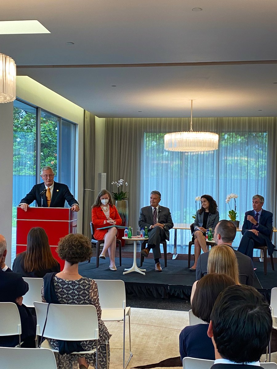 SwissEmbassyUSA's tweet photo. Impactful discussion on water management to close out our biodiversity/sustainability series! Thank you to moderator &amp; panelists, @WaterLawed, Craig McLean, @alyssacharney @JustinKenney for being advocates &amp; activists. We need a sense of urgency &amp;to act now for a better tomorrow. https://t.co/LycsPWwHLG