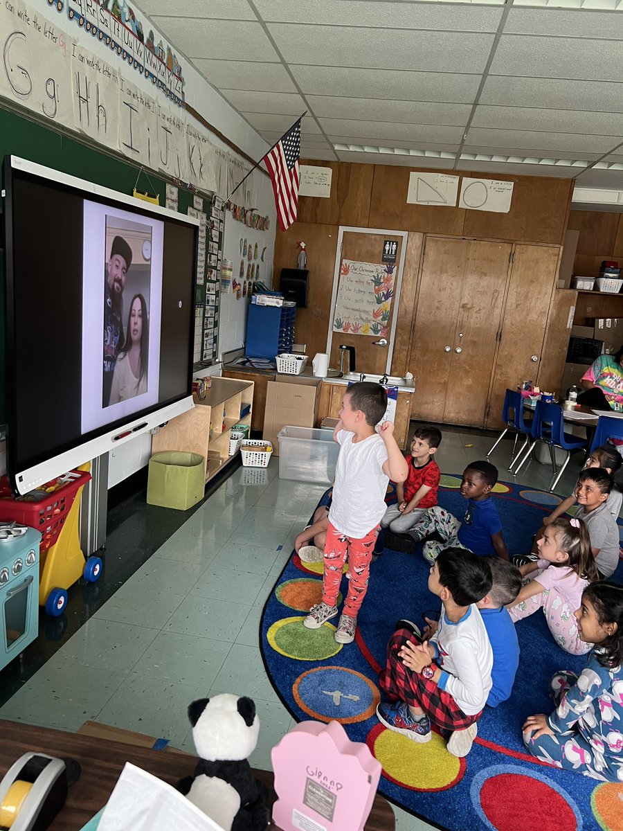 PFainUPK's tweet photo. Each student received a video today to celebrate Special Persons Day. The look on their faces were priceless when family members came on the screen.  #prekfun https://t.co/SnuqRMh9Bf