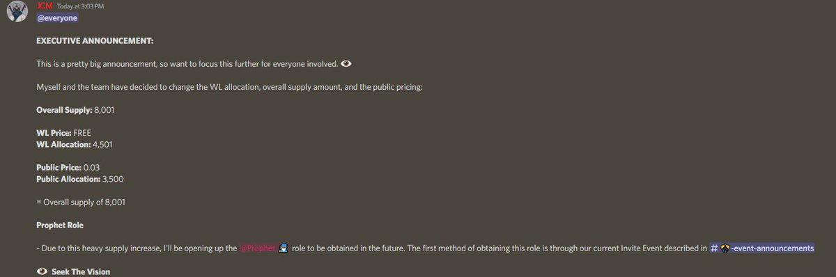 👁️ ANNOUNCEMENT

The Discord is Open..!

For now....
