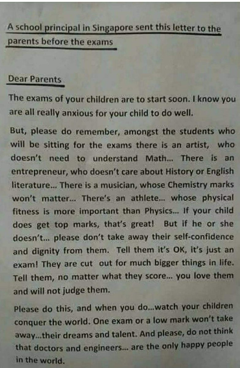 PaulaOCal's tweet photo. Well worth a read for those of us whose beauties are facing exams next week.. #noexamshoulddefineyou #Imaproudmom #leavingcert #juniorcert ❤️ https://t.co/O11h5TX1XB