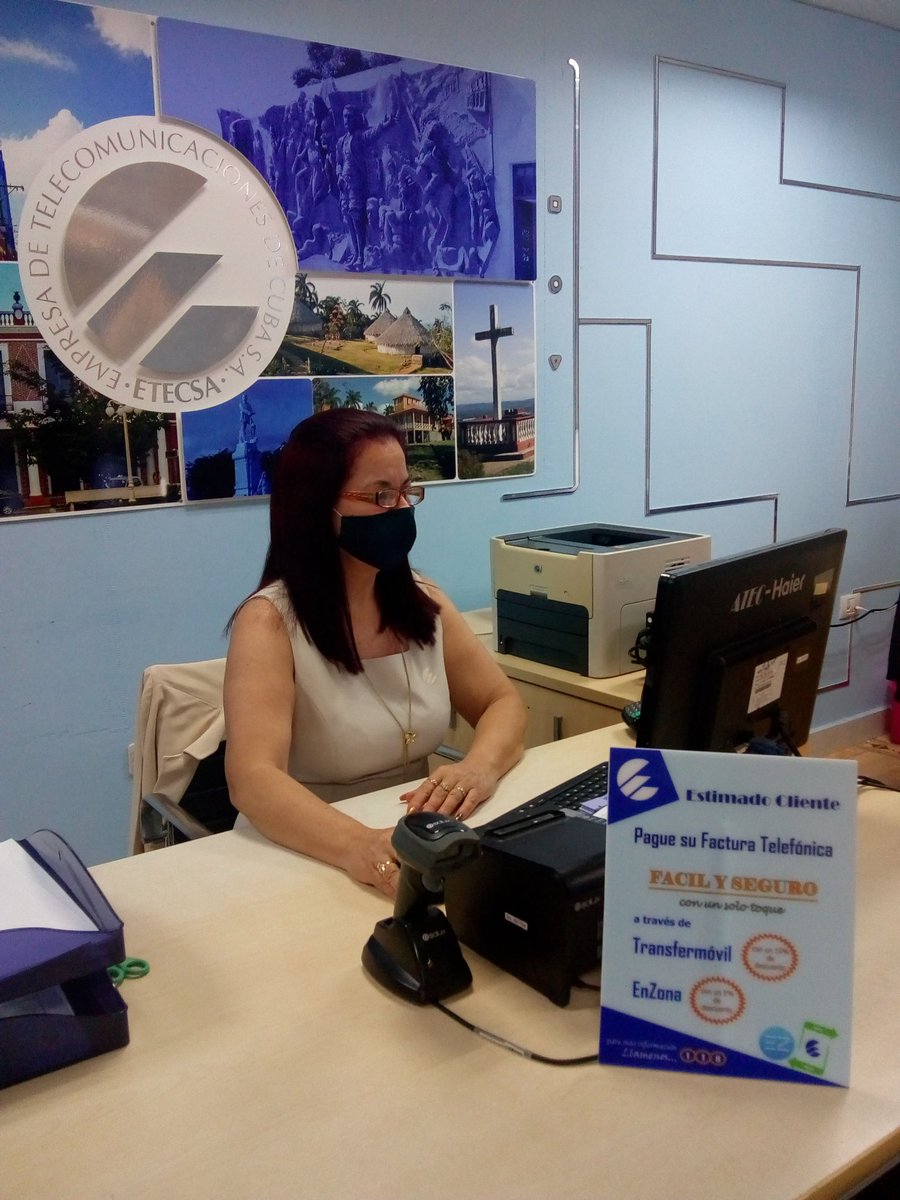 Centro Multiservicios Centro de Negocios de Holguín promocionando el pago de la factura telefónica por Transfermóvil y EnZona.
#CubaInformatiza 
#TransformacionDigital 
#VamosConTodo 
#SomosContinuidad