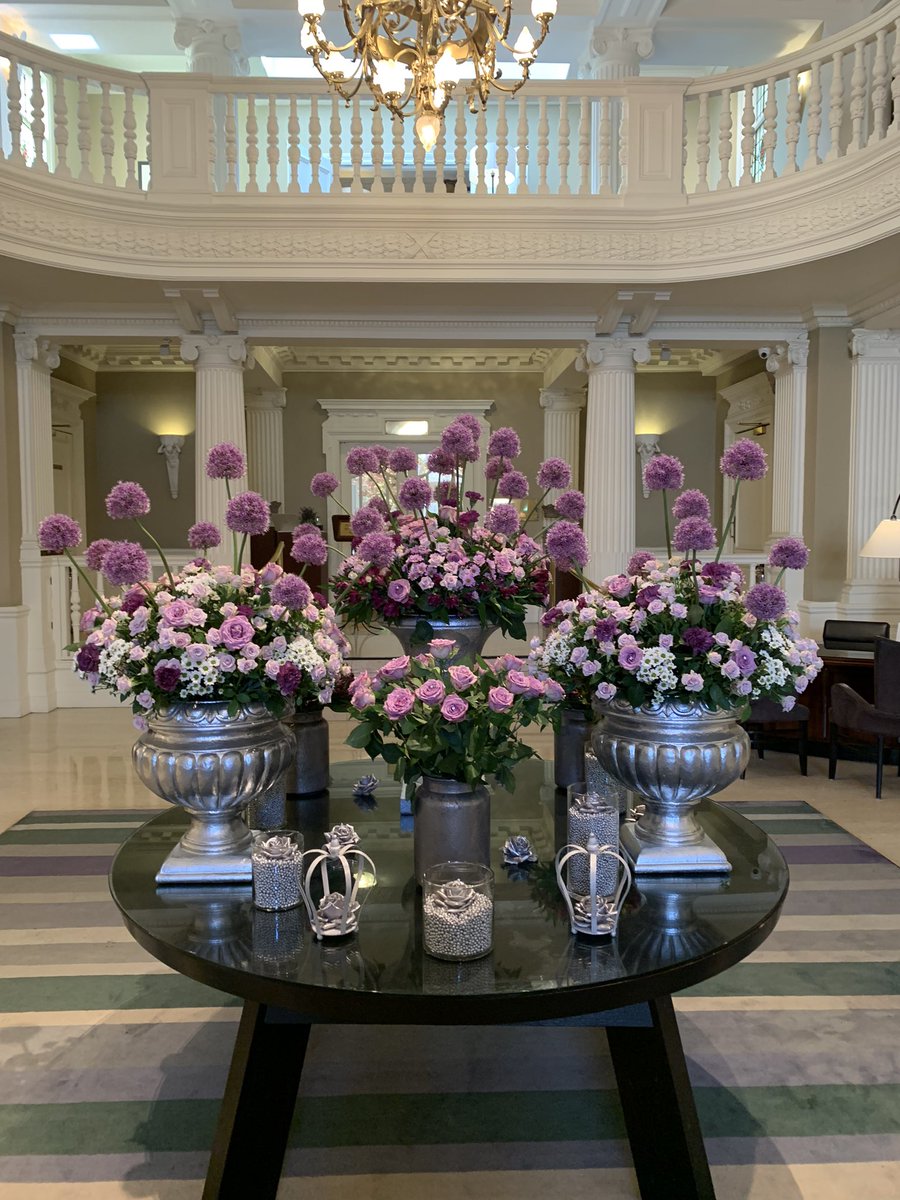 Lovely aroma from the flower display in the main lobby of the @The_Balmoral today. #Edinburgh