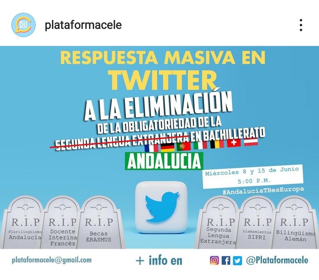 galiadirfle's tweet photo. Únete a las campañas de los miércoles por la segunda lengua extranjera https://t.co/Wr9ZuBrJa9 https://t.co/OXukjBG8t9