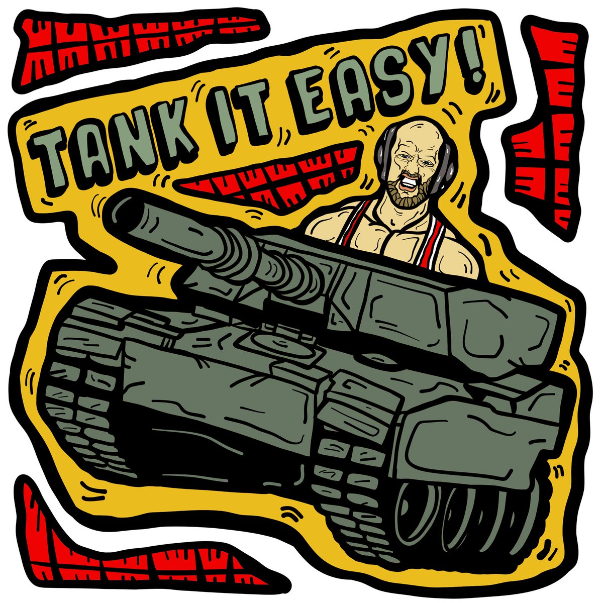 “Tank it easy!”
•
•
@walking_weapon
#gaddorart #gadditude  #wrestlingbuddies #originalart #handmadegifts
#uniquegifts #wrestlingmerch #impactwrestling #weapon
#pillows #pillowart #pillowfight #tank #badass #retrostyle #oldschoolstyle