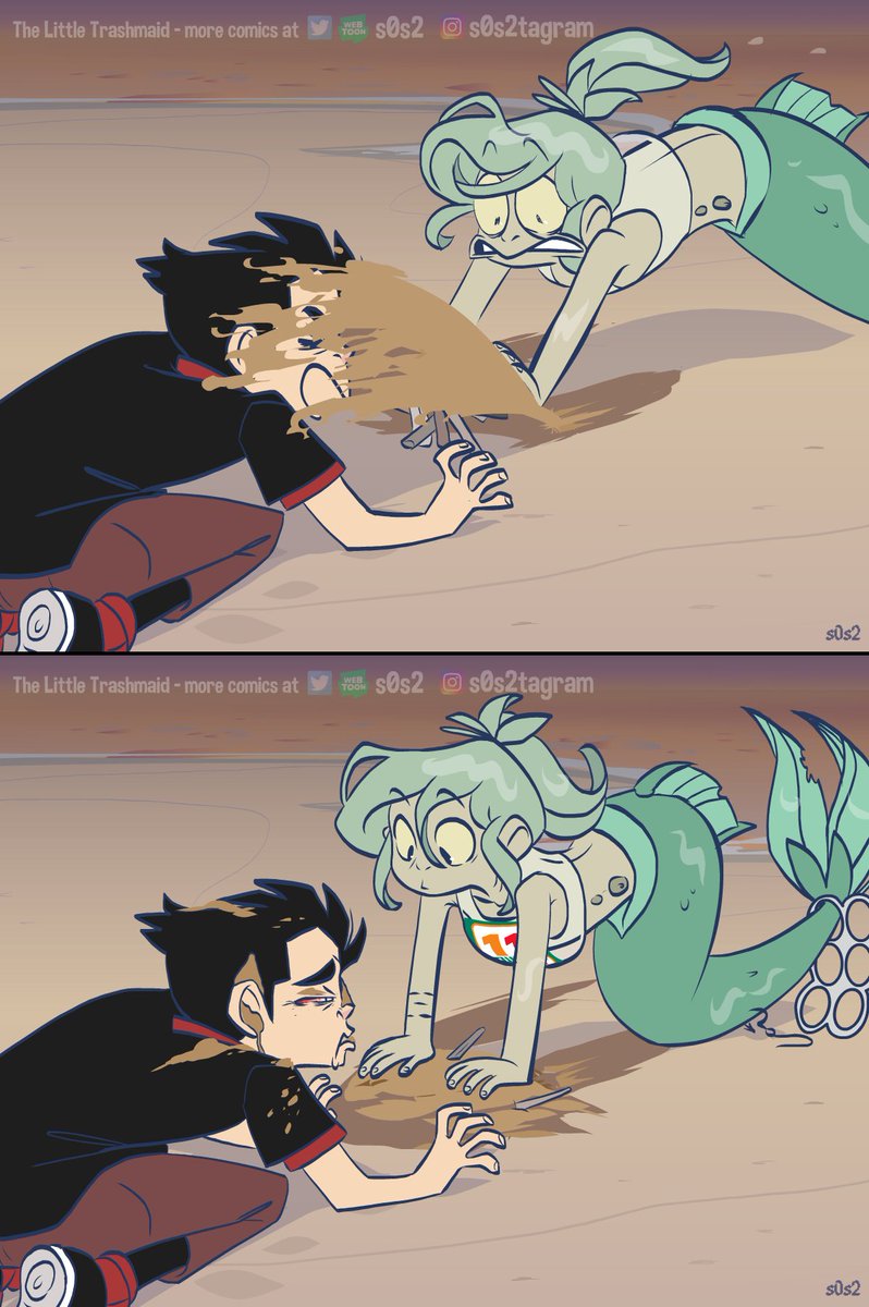 Campfire part 2 🐠🧯
Read one week ahead on #WEBTOON https://t.co/4nzRfqDCCU
#thelittletrashmaid #trashmaid #mermaid #savetheplanet 