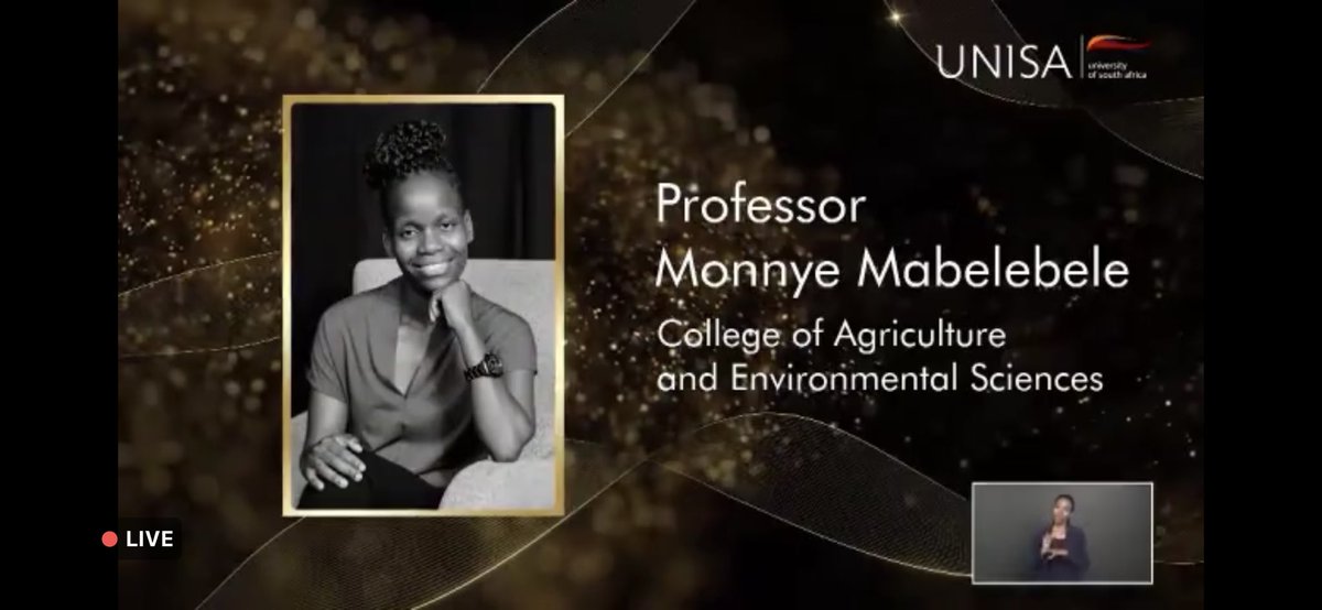 UnisaCAES's tweet photo. Congratulations to Prof Mabelebele for being elected onto the South African Young Academy of Science. 👏 This is a great achievement and recognition of your contribution to research #UnisaRandI @DrMo08090642 https://t.co/QPZIKp7P0b