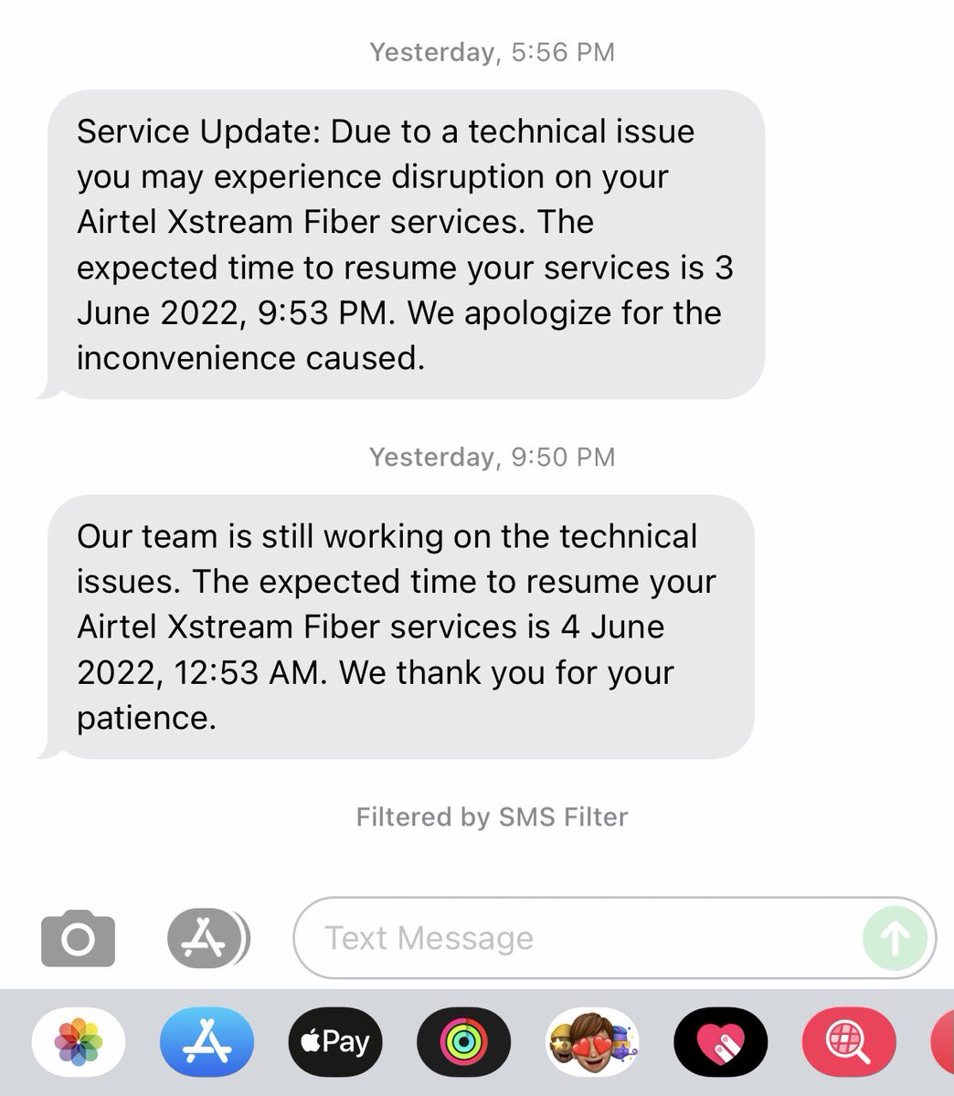 Sohaamm's tweet photo. @airtelindia @Airtel_Presence Again very pathetic service experience of airtelXstream. Down since last 10 hours. Not expected from airtel. https://t.co/wN0HDtsxce