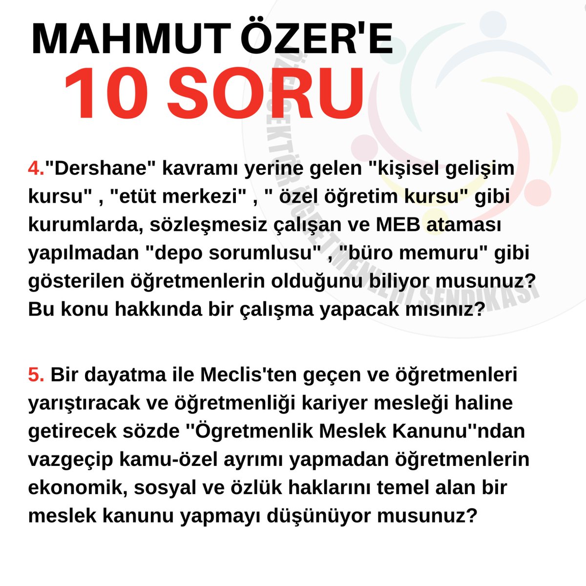 Denetimden bu denli yoksun; öğretmenin köle, velinin müşteri, yöneticilerin efendi olduğu bu okulları ve öğretmenleri ne zaman göreceksiniz!  <a href="/tcmeb/">Millî Eğitim Bakanlığı</a> <a href="/ogretmensendika/">Özel Sektör Öğretmenleri Sendikası</a>