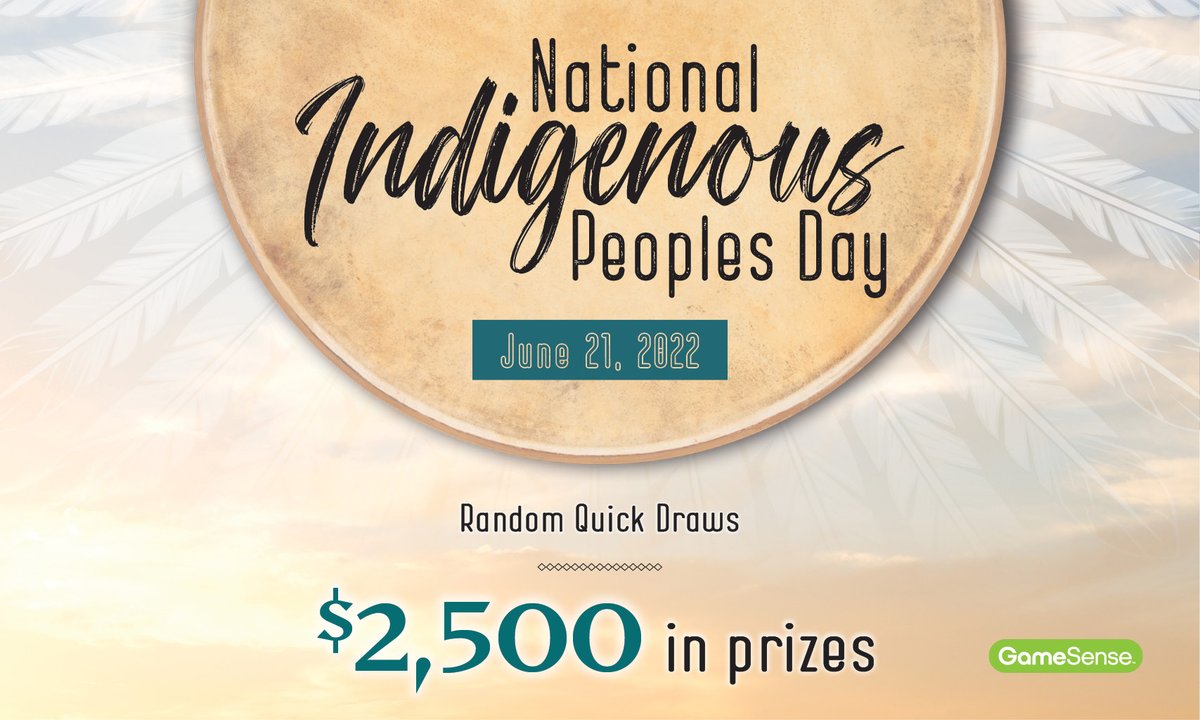 Visit us today to celebrate National Indigenous Peoples Day. We'll be giving away $2,500 in prizes to our lucky quick draw winners. PLUS  The first 75 guests will receive a special gift created by local First Nations Artists.
#nationalindigenouspeoplesday