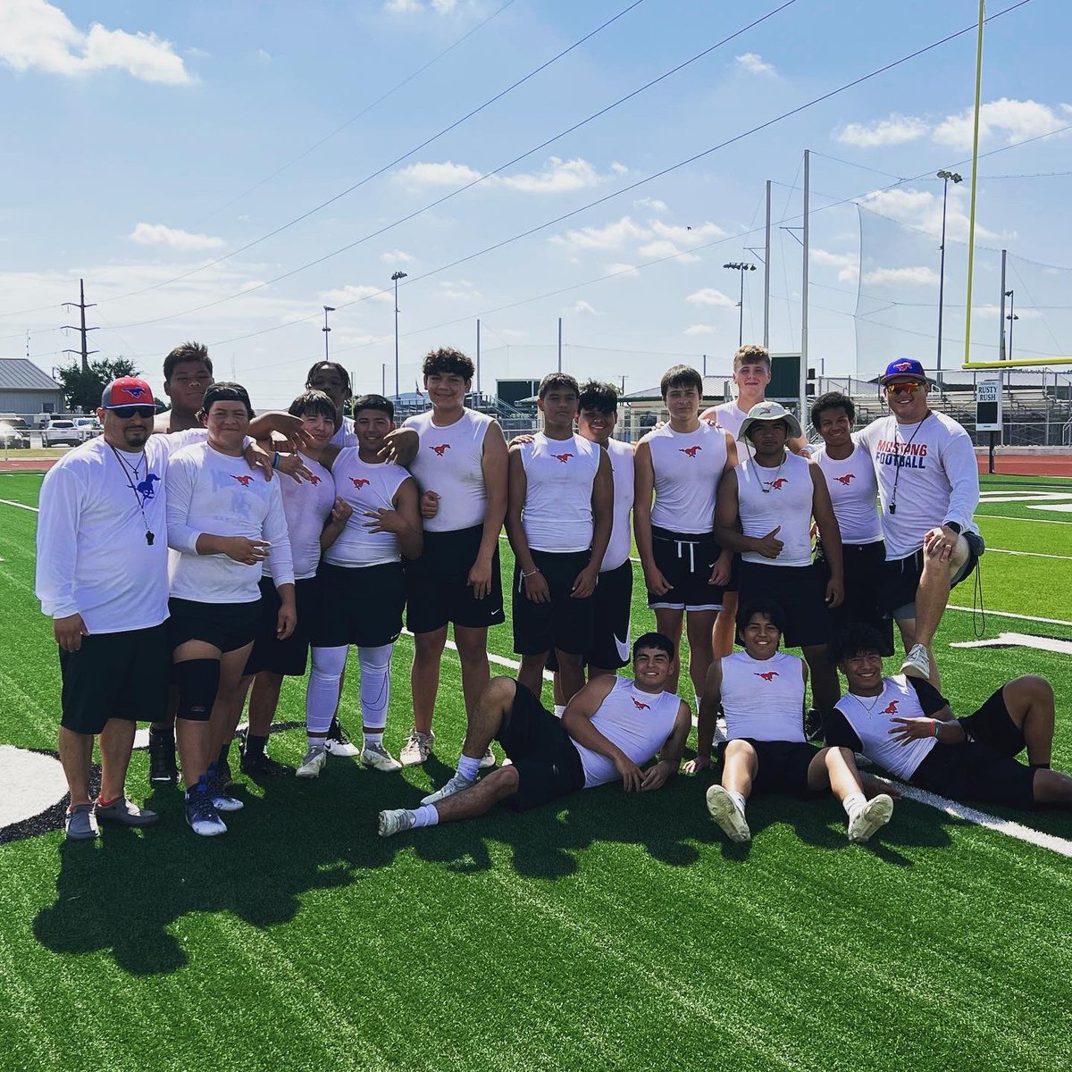 Mustangs showed up and did the work today at the Marion Lineman Challenge Great day to get better! @TroyMoses1 @KappakimMoses #showupdothework #MustangMindset