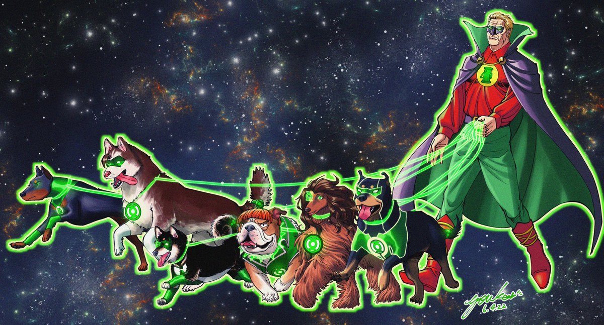 #doodle Green Lantern Dogs~.🐶❇️😚💚
#greenlanterncrops #greenlantern