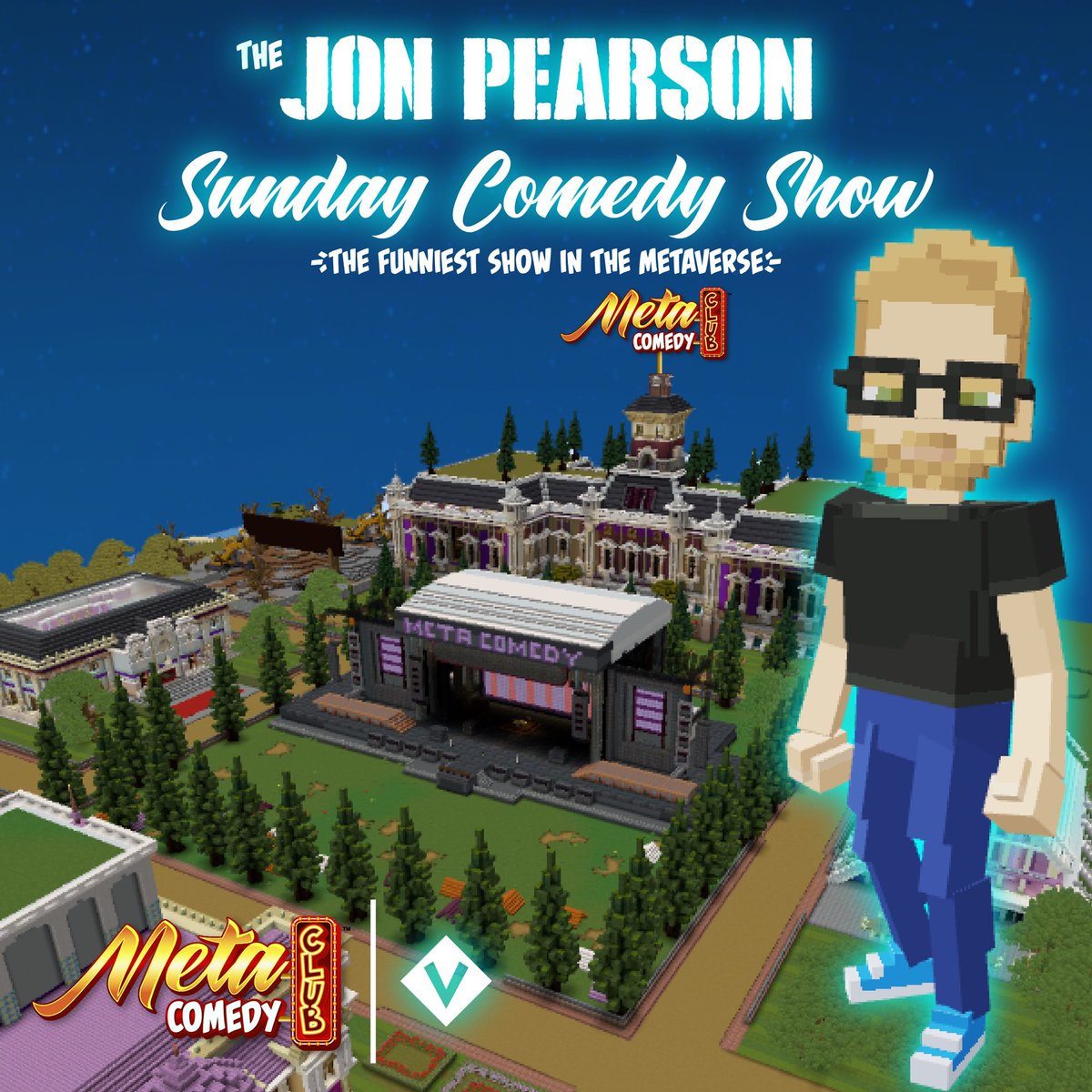 MetaComedyClub's tweet image. Join us every Sunday for the &quot;The Funniest Show in the Metaverse&quot; 
w/ @jonnyp_comic

🗓  Sunday 5th
⏰  7pm BST  |  2pm EST  |  11am PST
🌎  

🚨Win a VIP Whitelist Pass🚨

1️⃣ RT &amp;amp; ❤️
2️⃣ Tag funny friends
3️⃣ Join the space

Doing #comedy in the #Metaverse