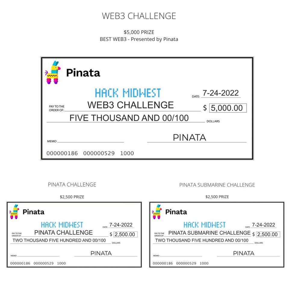 🤯🤯 just added ANOTHER $10000 to the <a href="/hackmidwest/">Hack Midwest</a> cash prize pool, thanks to <a href="/pinatacloud/">Pinata</a> and their #web3 challenges!! 

what will you build? 

Join us at Hack Midwest and compete for a $20000 cash prize pool 🔥

>> hackmidwest.com