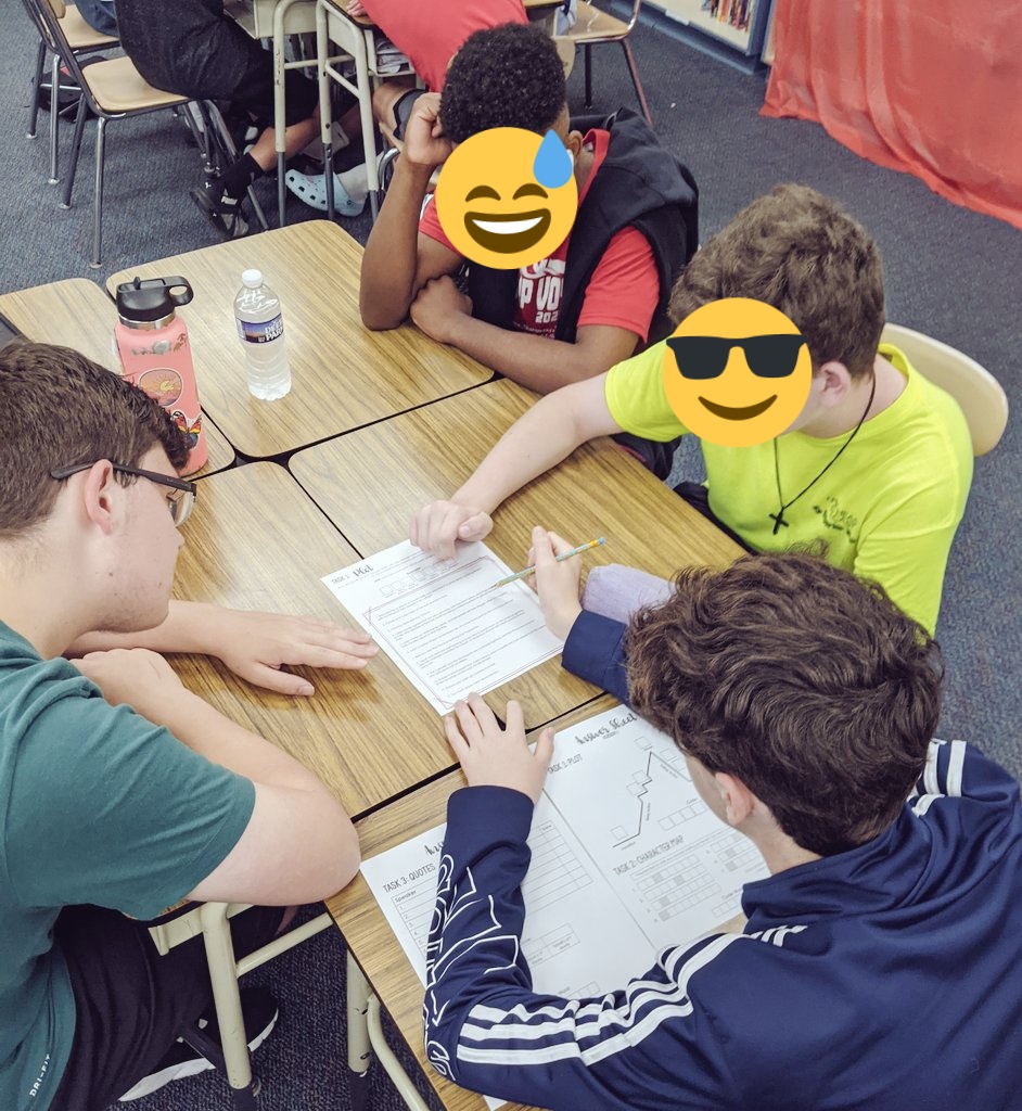 MissKortonick's tweet photo. 8th grade put their Shakespearean expertise to the test with a "Romeo and Juliet" escape room today! https://t.co/54NpAbQSjQ