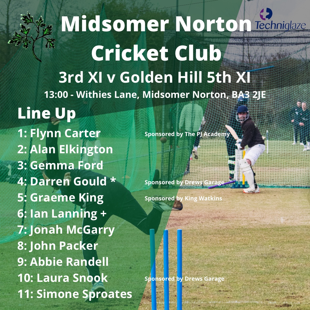 Midsomer Norton CC (@midnortoncc) on Twitter photo π Your 33 Green Caps this week π
With 18 players unavailable weβre absolutely chuffed we still have three full sides out this weekend!
A big local derby for the 1s against <a href="/fromecricket/">Frome Cricket Club</a>
A trip to @bohemians_ccfor the 2s
A big game against @GoldenHillCCfor the 3s
#greencaps π Your 33 Green Caps this week π
With 18 players unavailable weβre absolutely chuffed we still have three full sides out this weekend!
A big local derby for the 1s against <a href="/fromecricket/">Frome Cricket Club</a>
A trip to @bohemians_ccfor the 2s
A big game against @GoldenHillCCfor the 3s
#greencaps