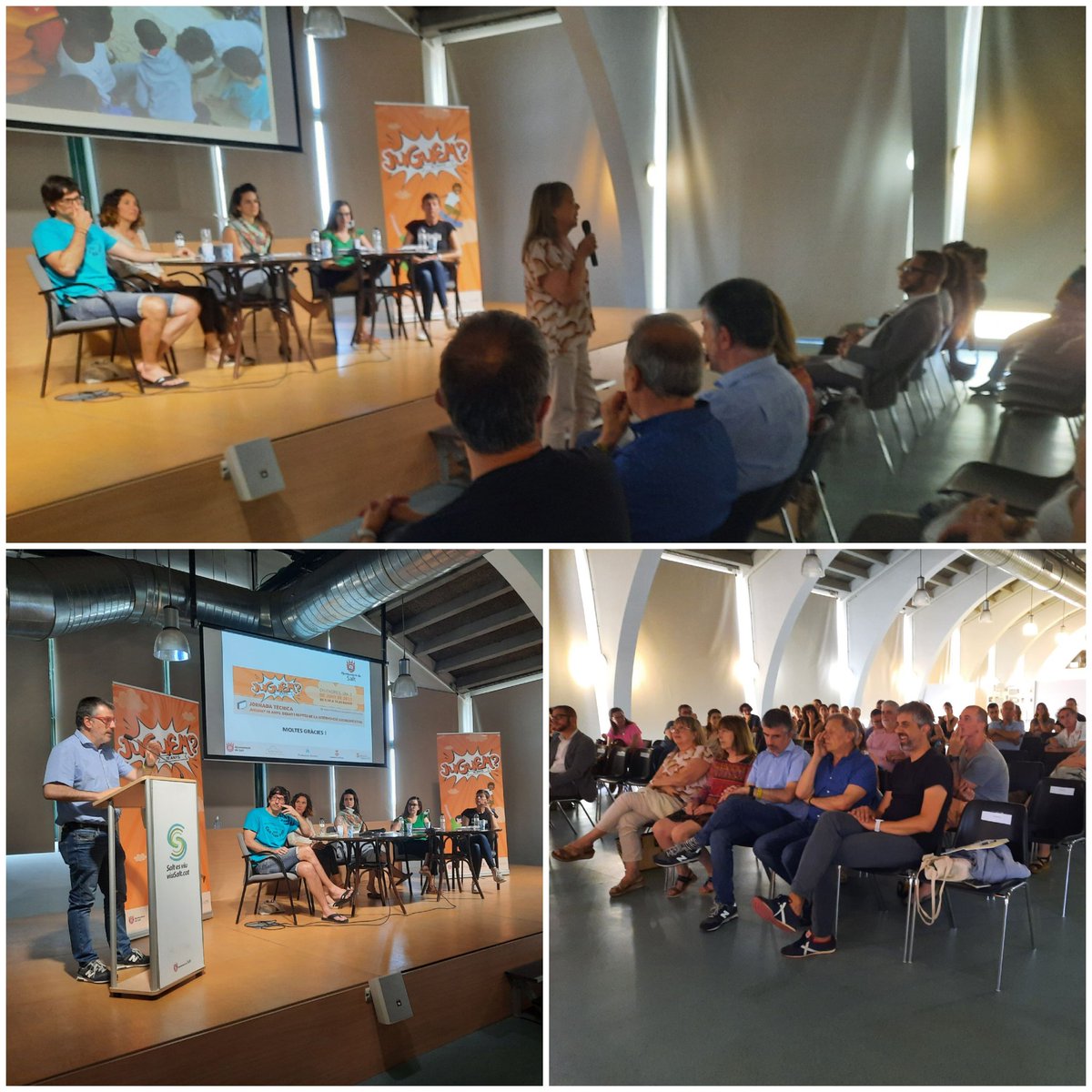 JuntsSalt's tweet photo. Jornada tècnica amb motiu de la celebració dels 10 anys del Juguem??. L'acte a servit per debatre sobre els reptes del futur de la intervenció socioeducativa.
@ViladeSalt @DiputacioGirona @Dipsalut @FundacionAtenea https://t.co/fPuUmA8urh