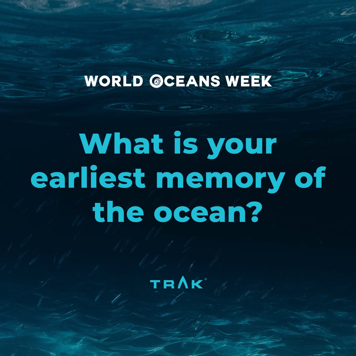 World Oceans Week - Day 3! 
Every day we ask a different question about our relationship to the oceans around us… today’s is: “What is your earliest memory of the ocean?”
We would love to hear from you!  
Please share and comment.
#TRAK #WorldOceansWeek #WorldOceansDay