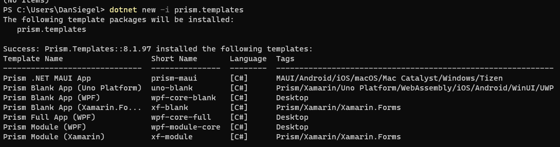 What better way to start your weekend? Ready for a little dotnet new and that long awaited #PrismLib for #dotnetmaui template!!! Available now on <a href="/nuget/">NuGet</a>... best of all it works on Mac &amp; Windows!!!!