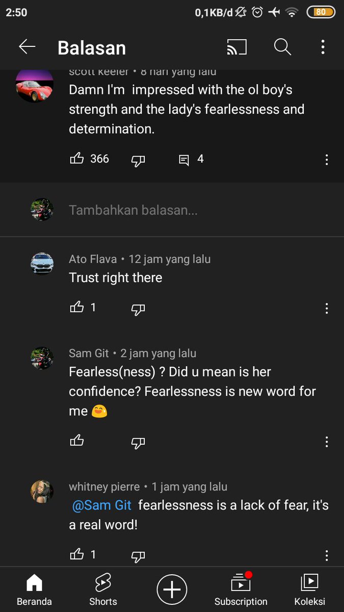 Fearlessness ? -less -ness ? This word is kidding me
