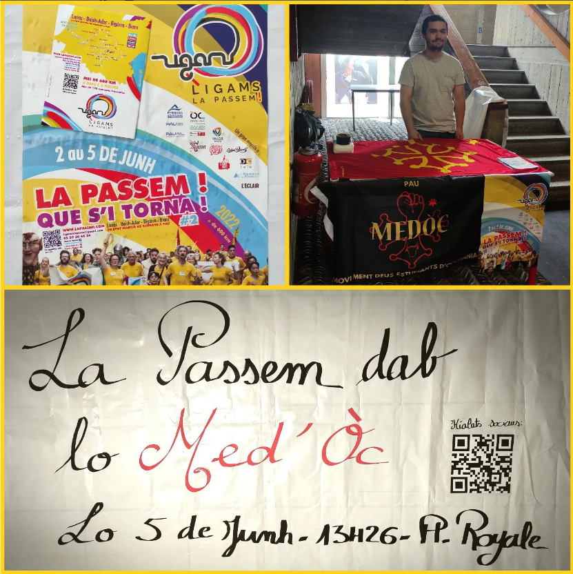 Lo Med'Òc qu'ei prest tà córrer per la lenga nosta aquesta dimenge, 13:24 Plaça Rejau (Place Royale) - km 594 !
Siam numeros e numerosas !