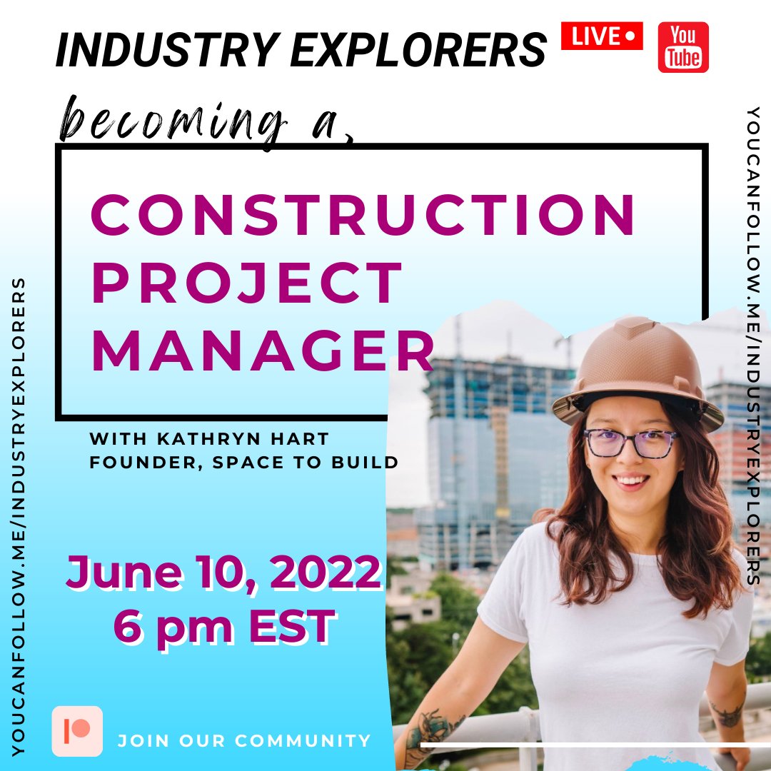 LIVE 6/10
Subscribe! ow.ly/ZNv250IASML

#industryexplorers #careergoals #careers #college #students #careeradvice #jobseekers #genz #millennials #explorepage #millennial #constructionindustry #projectmanager #pmp #engineering #architecture #construction #womeninconstruction