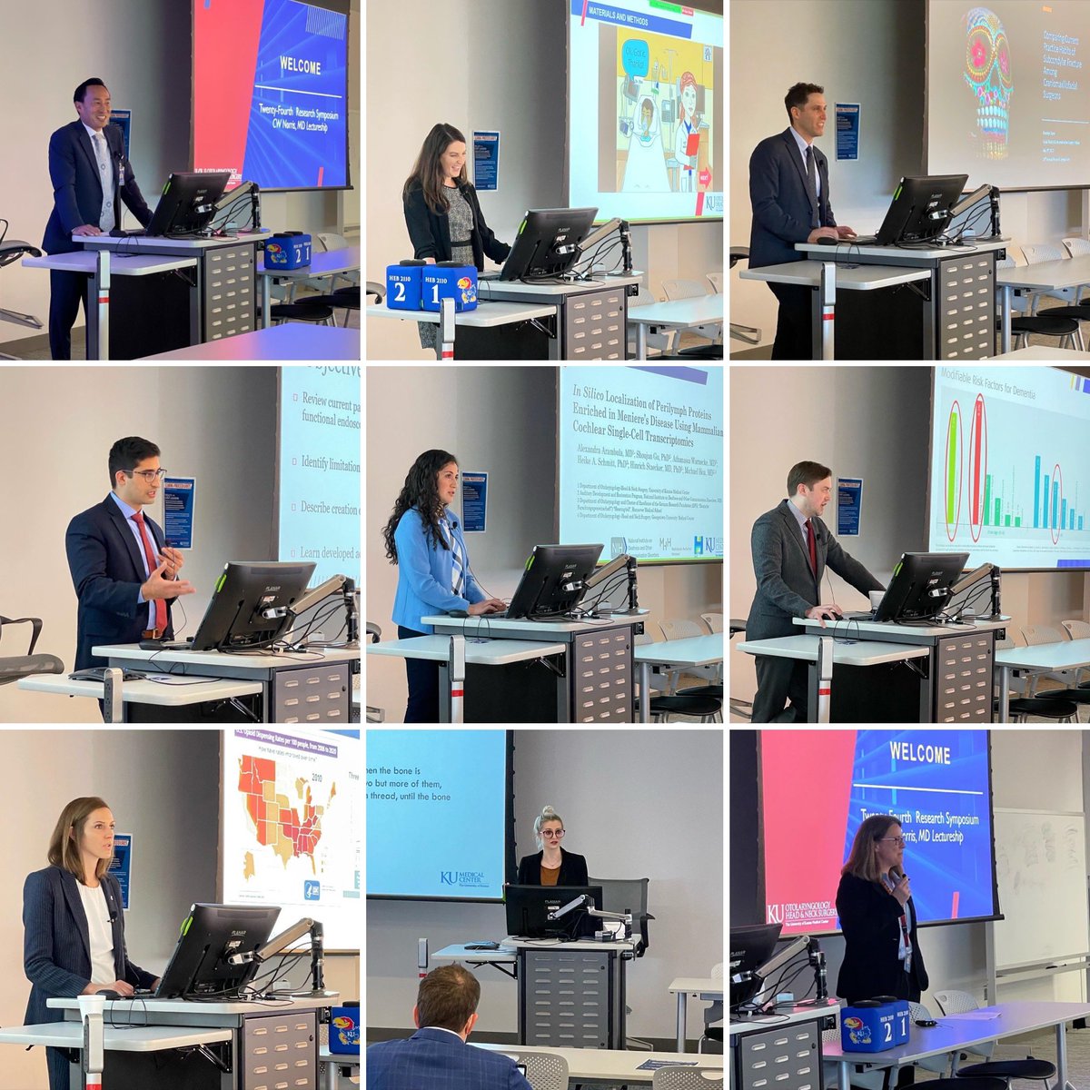 🤩👏 Stellar presentations by our #residENTs and surgical fellows during the morning program of our Research Symposium <a href="/ku_ent/">KU Otolaryngology - Head & Neck Surgery</a> <a href="/kumedcenter/">KU Medical Center</a> <a href="/kuhospital/">The University of Kansas Health System</a> <a href="/kumc_gme/">University of Kansas Graduate Medical Education</a> 

#WeAreOto #ENTsurgery #OHNS #OtoHNS #Otolaryngology #MedEd #MedTwitter