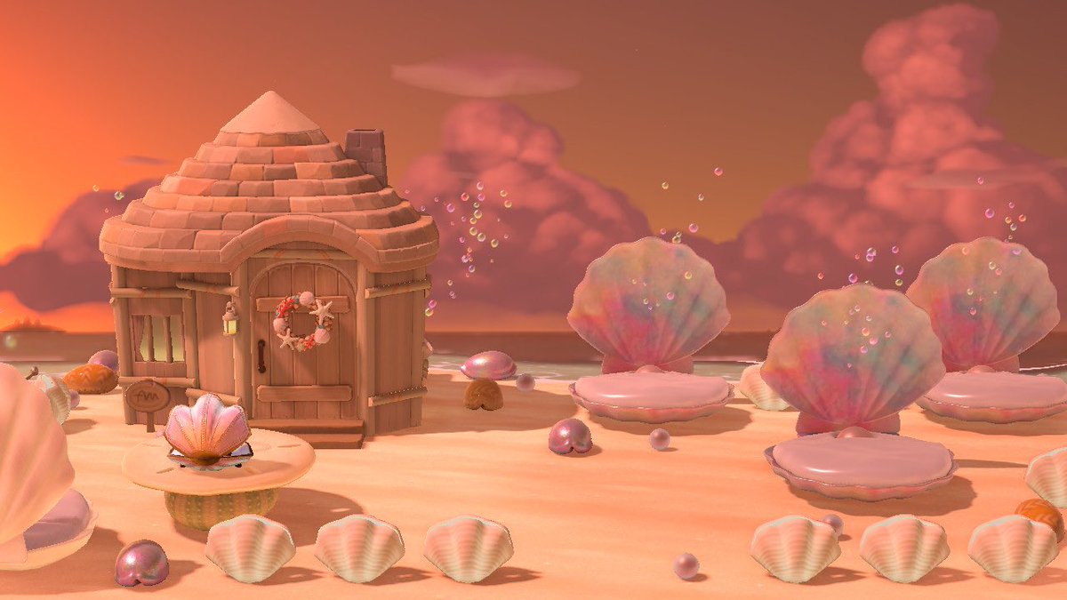 I put a skin on my switch and then made an “under the sea” Paradise Planning Home on #Acnh themed in the same colors