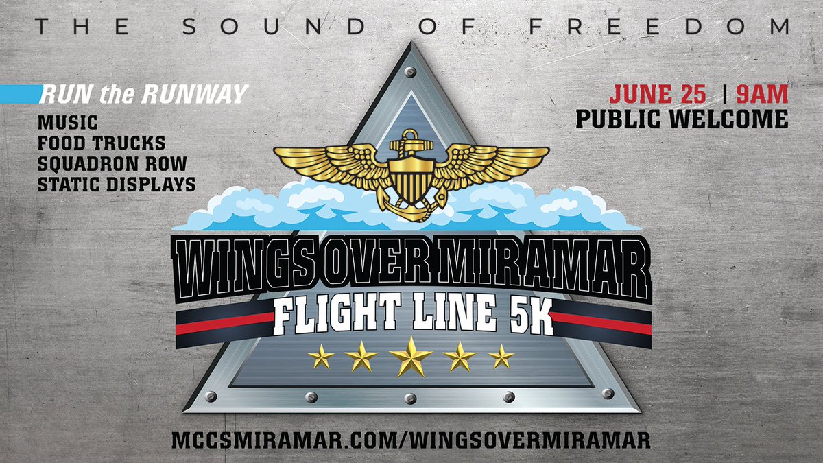 This is sure to be one of your most memorable 5Ks! Run where aircraft take off every day at the Wings Over Miramar Flight Line 5k on Jun 25. Get more info and register here: ms.spr.ly/6014bJte0