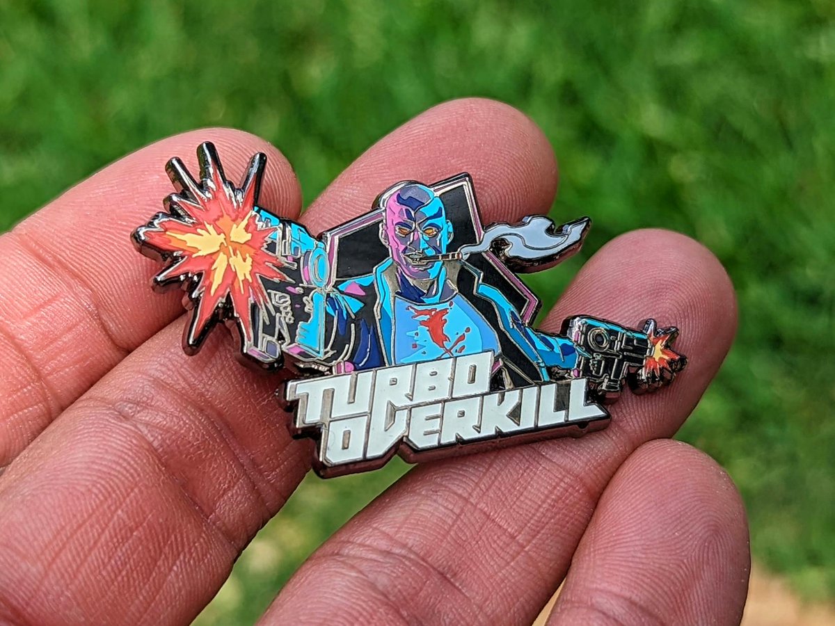 Apogee_Ent's tweet photo. Okay okay, these are too good to keep to ourselves. 

We're going to give away TWO of these awesome pins. Retweet this post and follow both @Apogee_Ent and @turbo_overkill to enter to win.

Winners will be chosen at 5 PM Eastern on June 6! 🔁🔁 https://t.co/HO6cWZqOyX