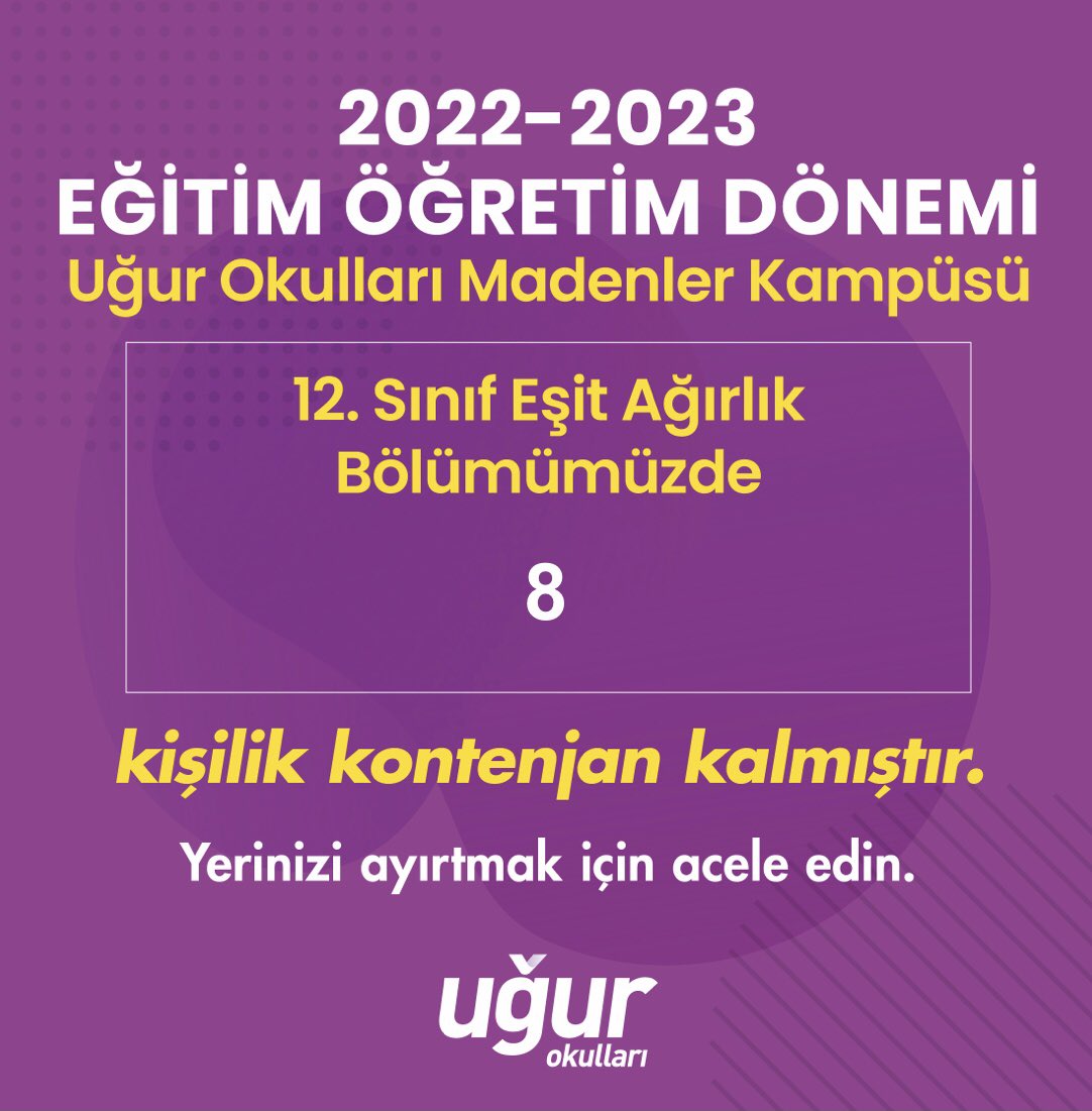 MADENLERUAL's tweet photo. Uğurlu Olmanın Tam Zamanı 🏆

Madenler Uğur Anadolu Lisesi uğurlu öğrencisi sende ol ! 

Detaylı Bilgi ve randevu için 0216 519 00 10 ulaşabilirsiniz.

#çekmeköymadenleruğuranadolulisesi https://t.co/STXZy2M8od